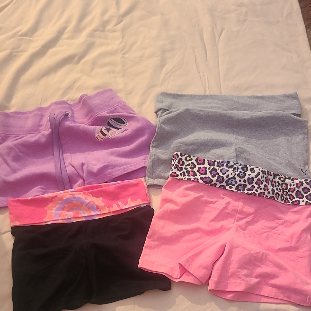 Justice Girls' Shorts Set - Pink, Purple, Gray, Black